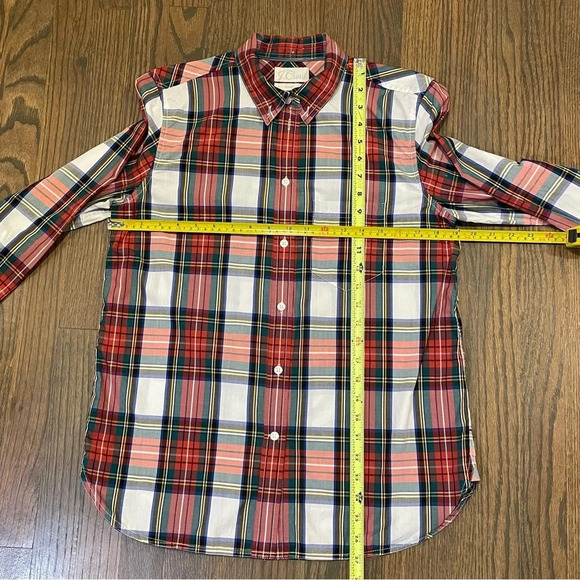 J. Crew Classic Fit Washed Cotton Poplin Shirt in Snowy Stewart Tartan - Picture 6 of 14